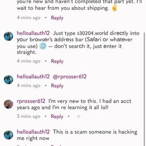 Beware! I was hacked and now security is changed but DO NOT DO THIS! NOT ME